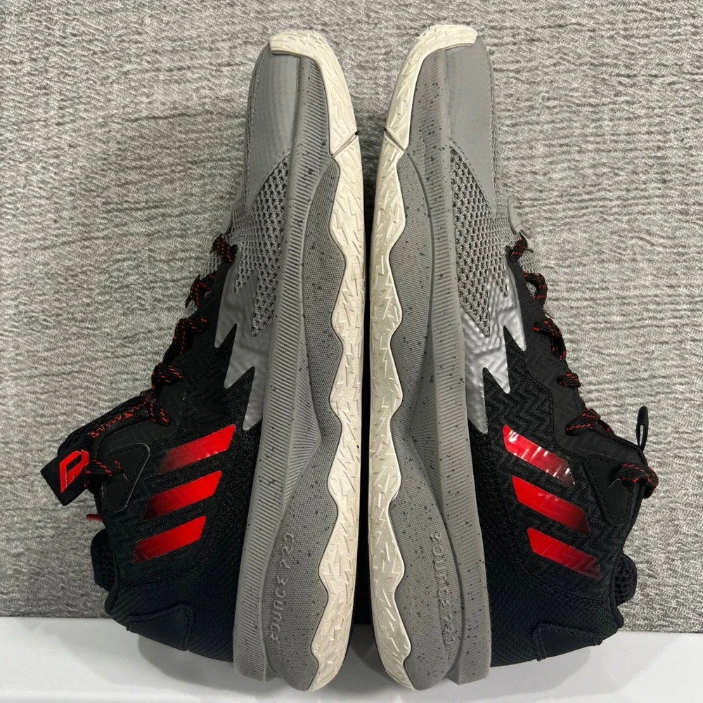 Adidas Dame 8 Bridge City Basketball Sneakers Shoes Mens 10.5 Grey‎ Red Athletic